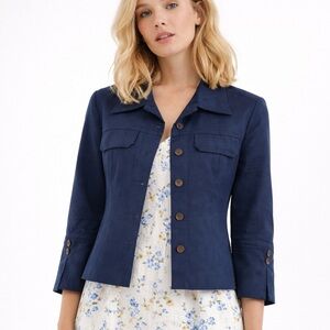 Vintage Elegant Navy Women's Blazer